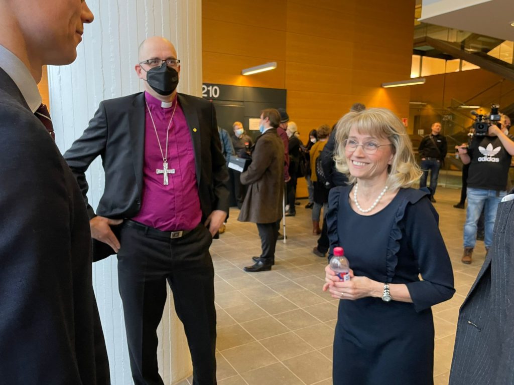 Päivi Räsänen and Bishop Juhana Pohjola