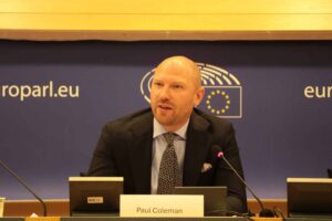 Paul Coleman at EU Parliament