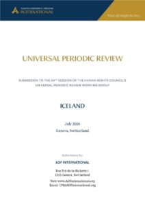 UPR Review - Iceland 54th Session Document Image